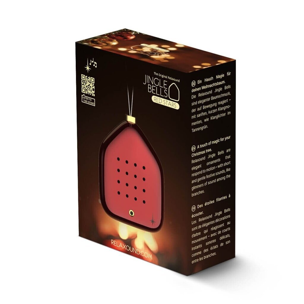 Relaxound Jingle Bells Red Stars – akustinen joulukoriste, punainen
