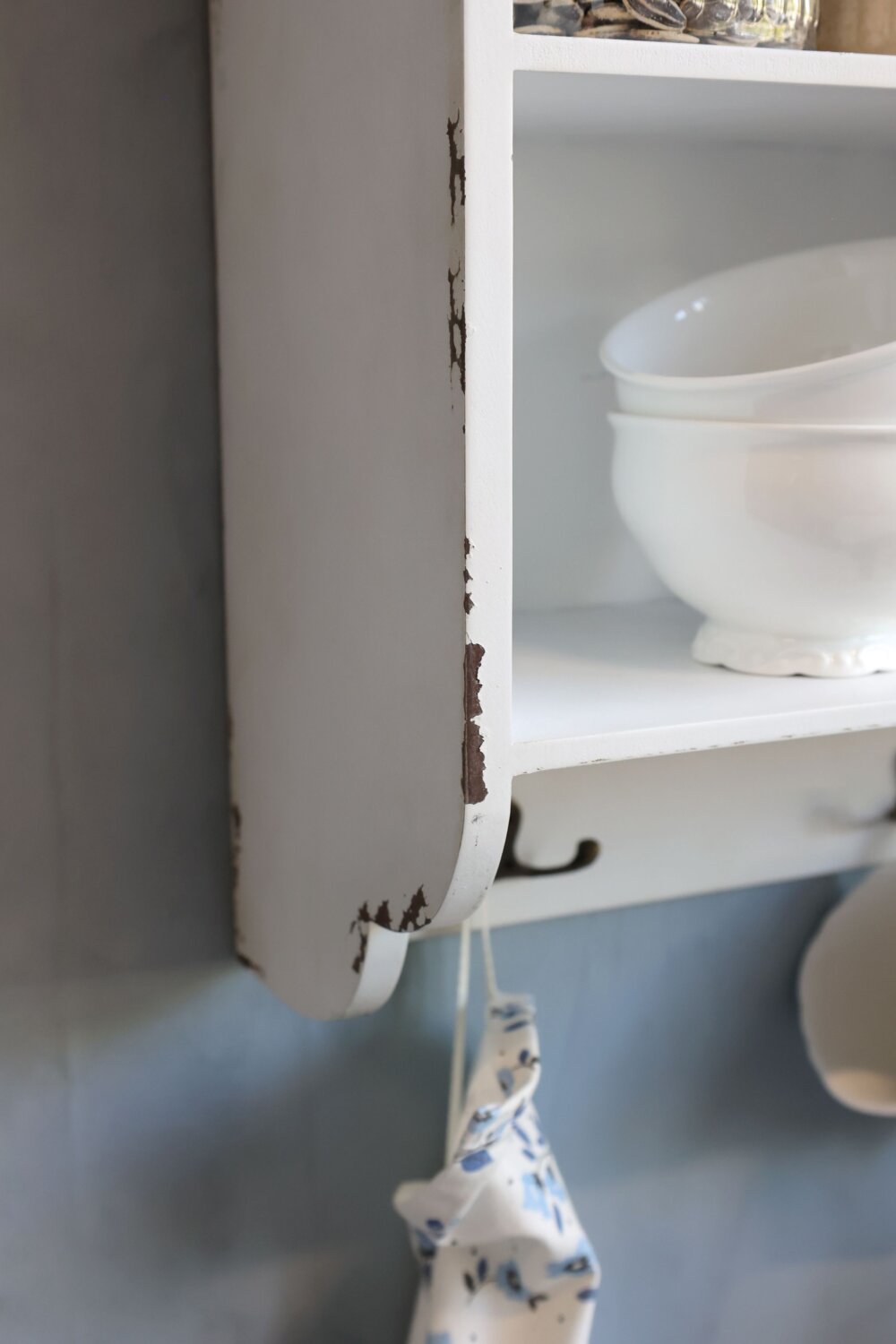 Chic Antique Seinäkaappi 1 ovi ja 3 hyllyä