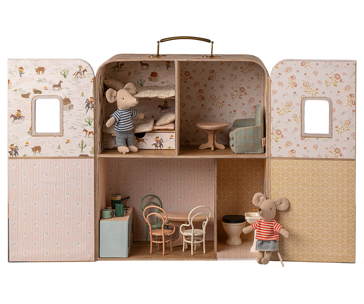 Matkalaukku koti Maileg hiirille