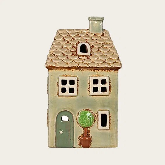 Talolyhty koristepuulla vedenvihreä 13,5x12x7 cm