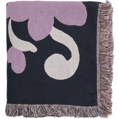 Ruusumalva Torkkupeitto Jacquard Tummanharmaa 130x170 cm