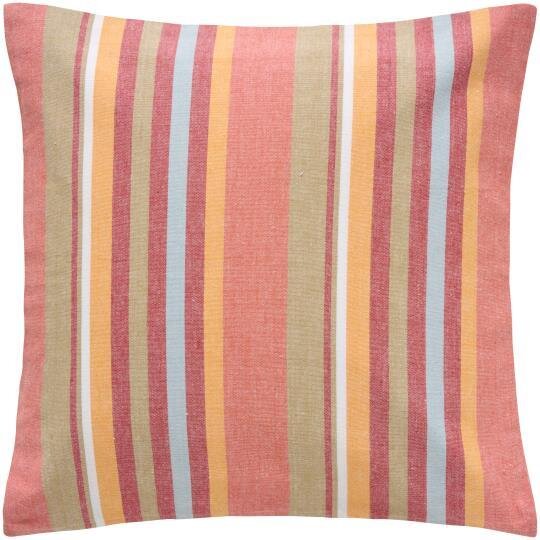 Ib Laursen Tyynynpäällinen puna-kelta raidallinen  50x50cm