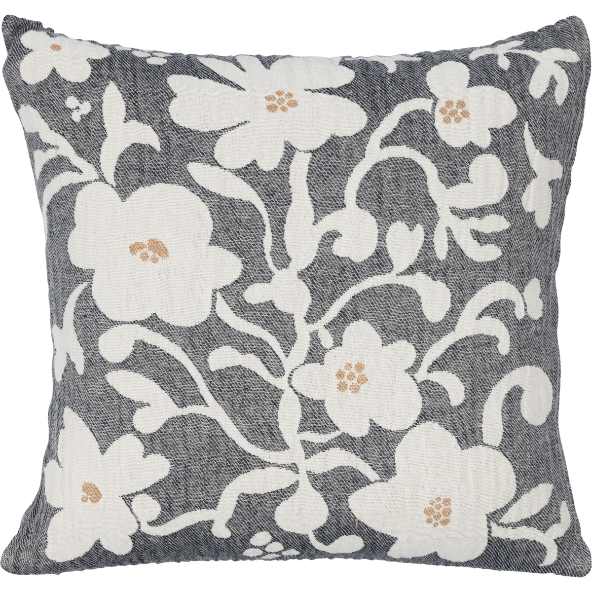 Ruusumalva Tyynynpäällinen Jacquard Tummanharmaa 45x45 cm