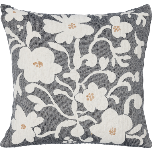 Ruusumalva Tyynynpäällinen Jacquard Tummanharmaa 45x45 cm