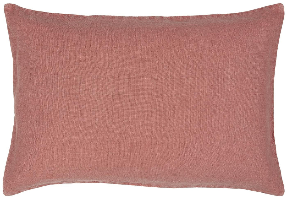 Ib Laursen pellava tyynynpäällinen haalistunut ruusu 40x60cm