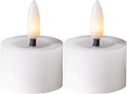 Flamme Flow LED tuikku 4cm valkoinen 2-pack