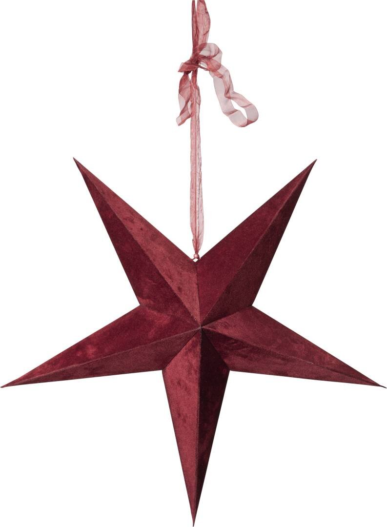Velvet paperitähti punainen 60 cm