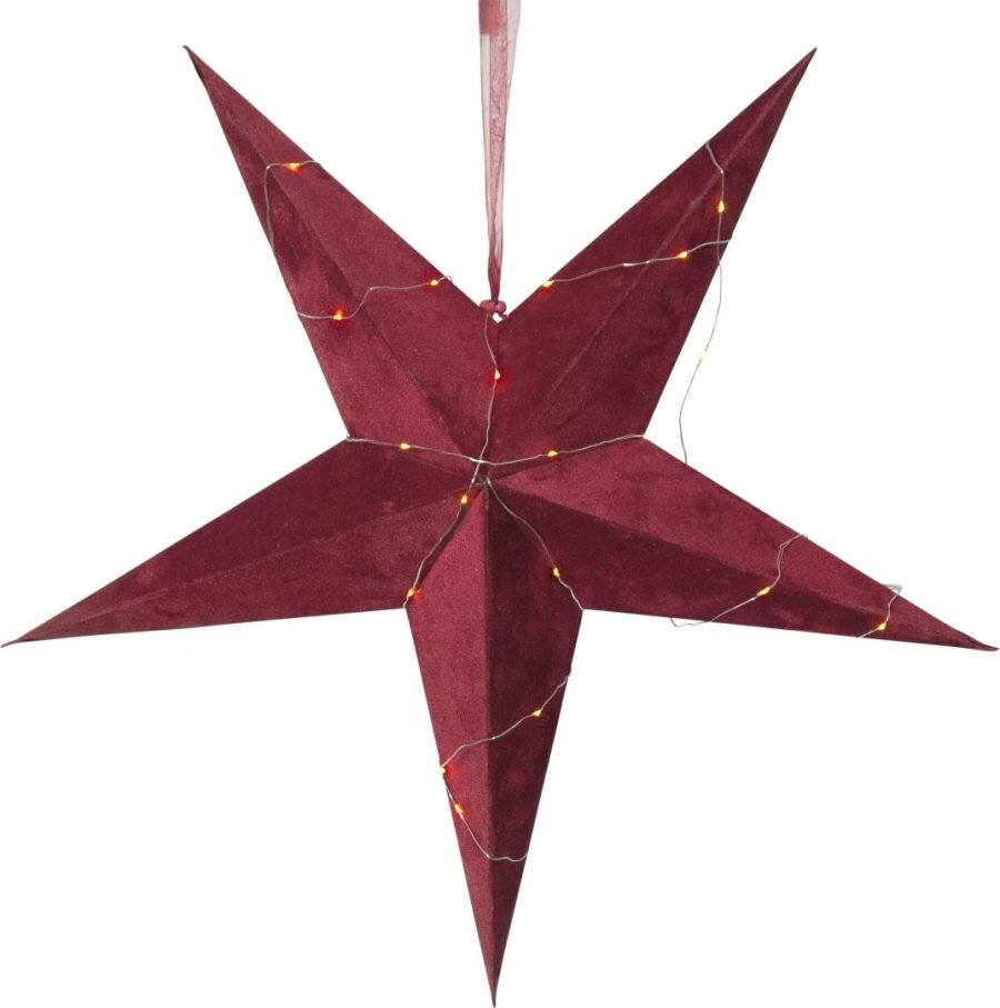 Velvet paperitähti punainen 60 cm