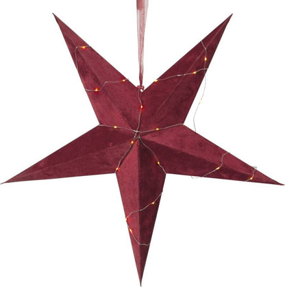 Velvet paperitähti punainen 60 cm
